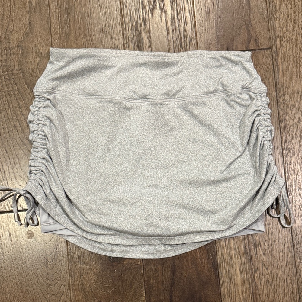 Silver Ruched Skirt